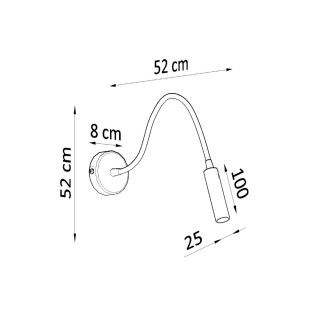 Vägglampa AXIL svart