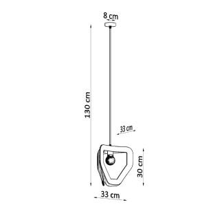 Pendel lampa TRES vit
