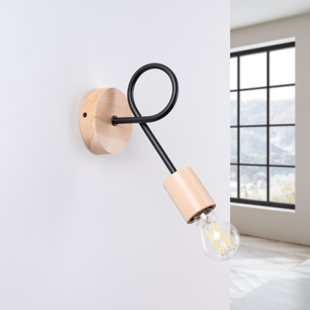 Vägglampa EMBER schwarz