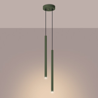 Taklampa PASTELO 2 olivgrön