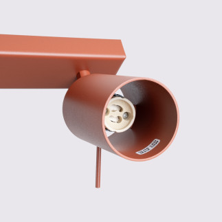Taklampa RING 4L röd ochra