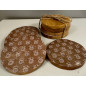Glasunderlägg Trä/Emalj 4-pack