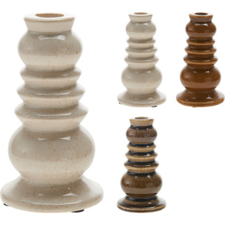 Ljusstake Keramik Creme 15,5 cm