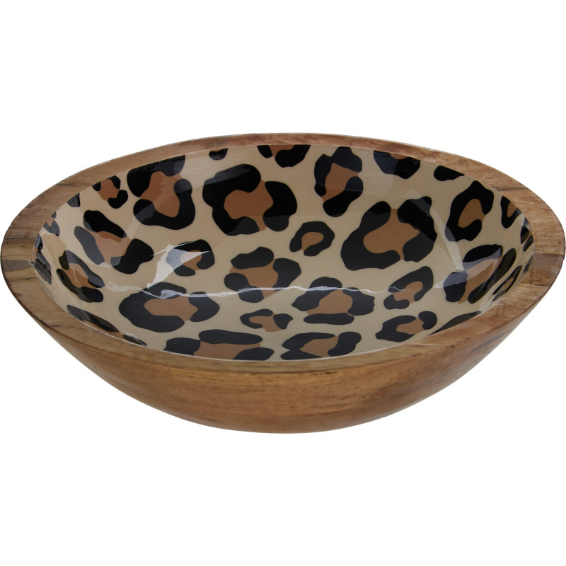Skål Leopard Trä Mango 30 cm