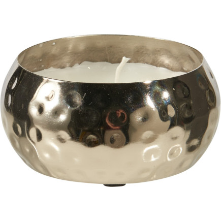 Ljus Silver Metall 9,5 cm