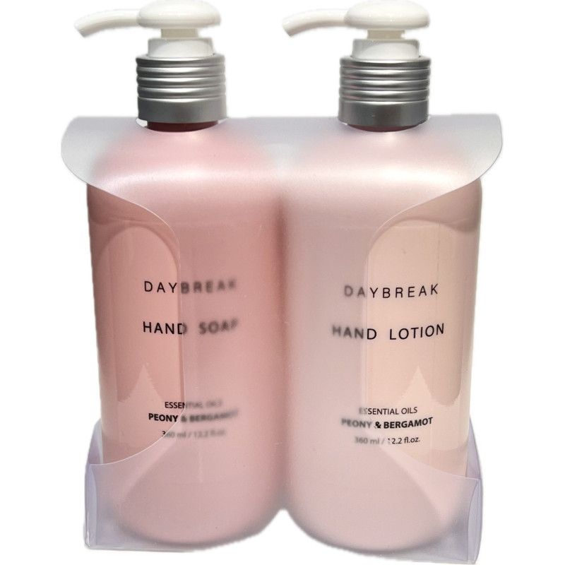 Handtvål & Handlotion Set Peoni Bergamot Rosalila 360 ml
