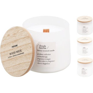 Doftljus Wood Wick Fresh Herbs 10 cm