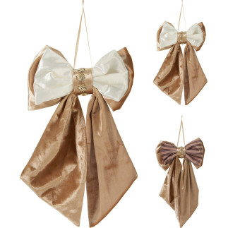 Rosett Dekoration Hänge Beige/Brun/Vit 32 cm