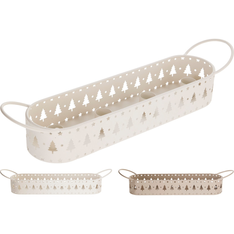 Adventsljusstake Granar Offwhite Metall 40 cm Adventsljusstake Granar Offwhite Metall 40 cm