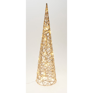 Julkon Guld med LED-belysning Belysning Timer 80 cm