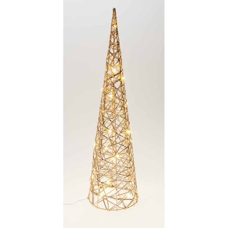 Julkon Guld med LED-belysning Belysning Timer 60 cm Julkon Guld med LED-belysning Belysning Timer 60 cm