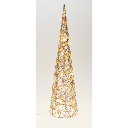 Julkon Guld med LED-belysning Belysning Timer 60 cm