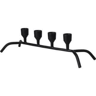 Adventsljusstake Svart Gjutjärn 38 cm