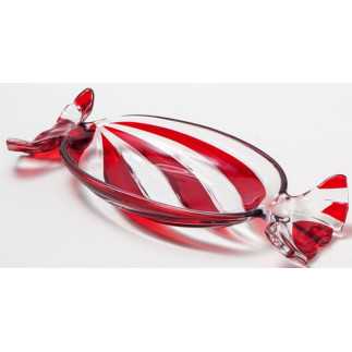 Fat Tallrik Glas Jul Polka 35 cm