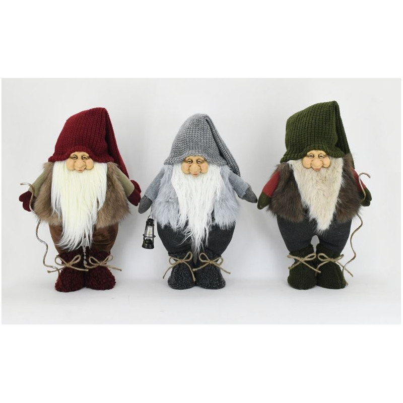 Tomte Jul Röd Luva Textil 42 cm