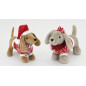 Hund Tomte Textil Brun 32 cm