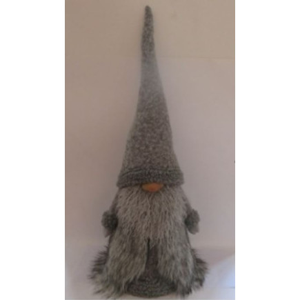 Tomte Jul Grå Textil 90 cm
