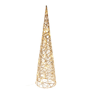 Julkon Guld med LED-belysning Belysning Timer 60 cm