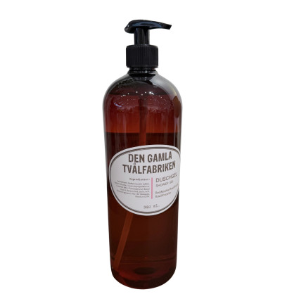 Duschgel med pumpflaska Ros/Rabarber 1000 ml