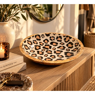 Skål Leopard Trä Mango 30 cm