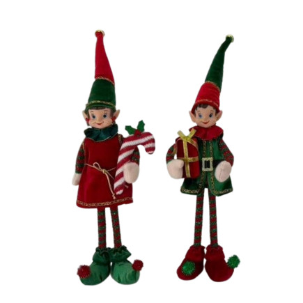 Tomte Alf Röd/Grön 45 cm