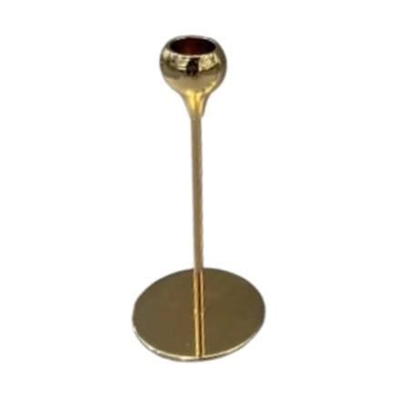 Ljusstake Metall Guld Droppe 18 cm