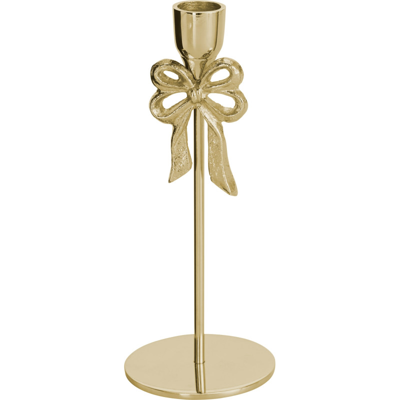 Ljusstake Rosett Guld Metall 22 cm Ljusstake Rosett Guld Metall 22 cm