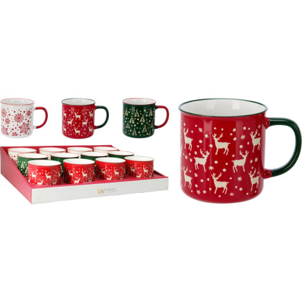 Mugg Julmugg Röd Renar 54 cl
