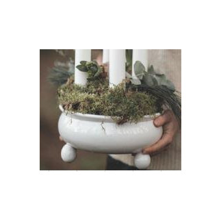 Adventsljusstake Jul Kula Vit 23x12 cm