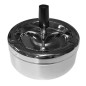 Askfat snurr metall 11x10cm askkopp helt i silver
