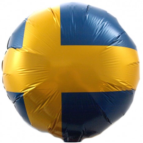 Folieballong 45cm ballong svenska flaggan student