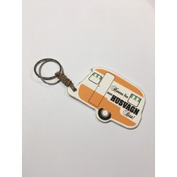 Nyckelring Husvagn Orange/Vit