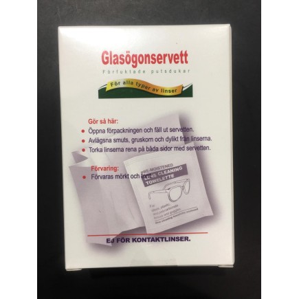 Våtservett Glasögon 120-p glasögonservetter