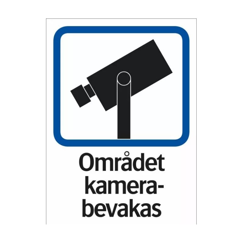 Stickers Området Kamera bevakas Larm A4