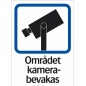 Stickers Området Kamera bevakas Larm A4