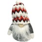 Tomte Luva Svart/Grå zickzack 13 cm