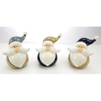 Tomte Keramik Blå luva 16 cm