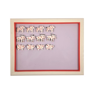 Magnet Jul Trä Häst Gris Älg