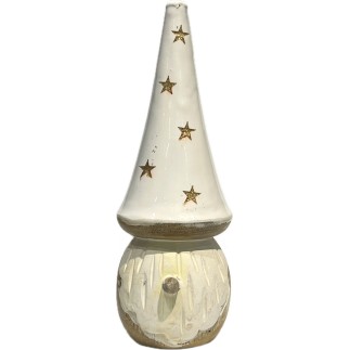 Tomte Trä Natur Konformad mössa 21 cm