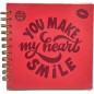 Anteckningsbok You Make My Heart Smile Rosa 